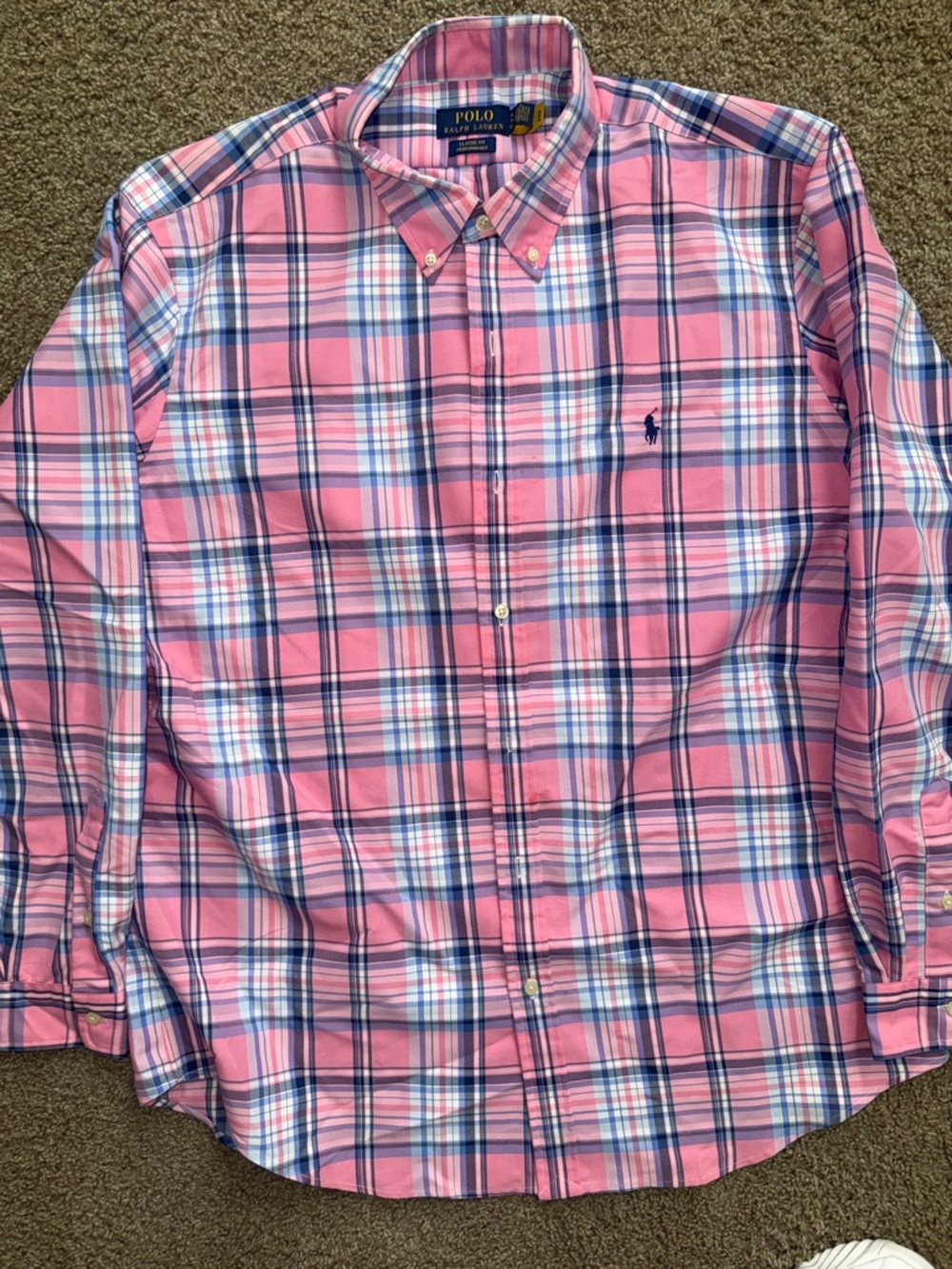 Polo by Ralph Lauren Pink & Blue Plaid Button-Down Shirt